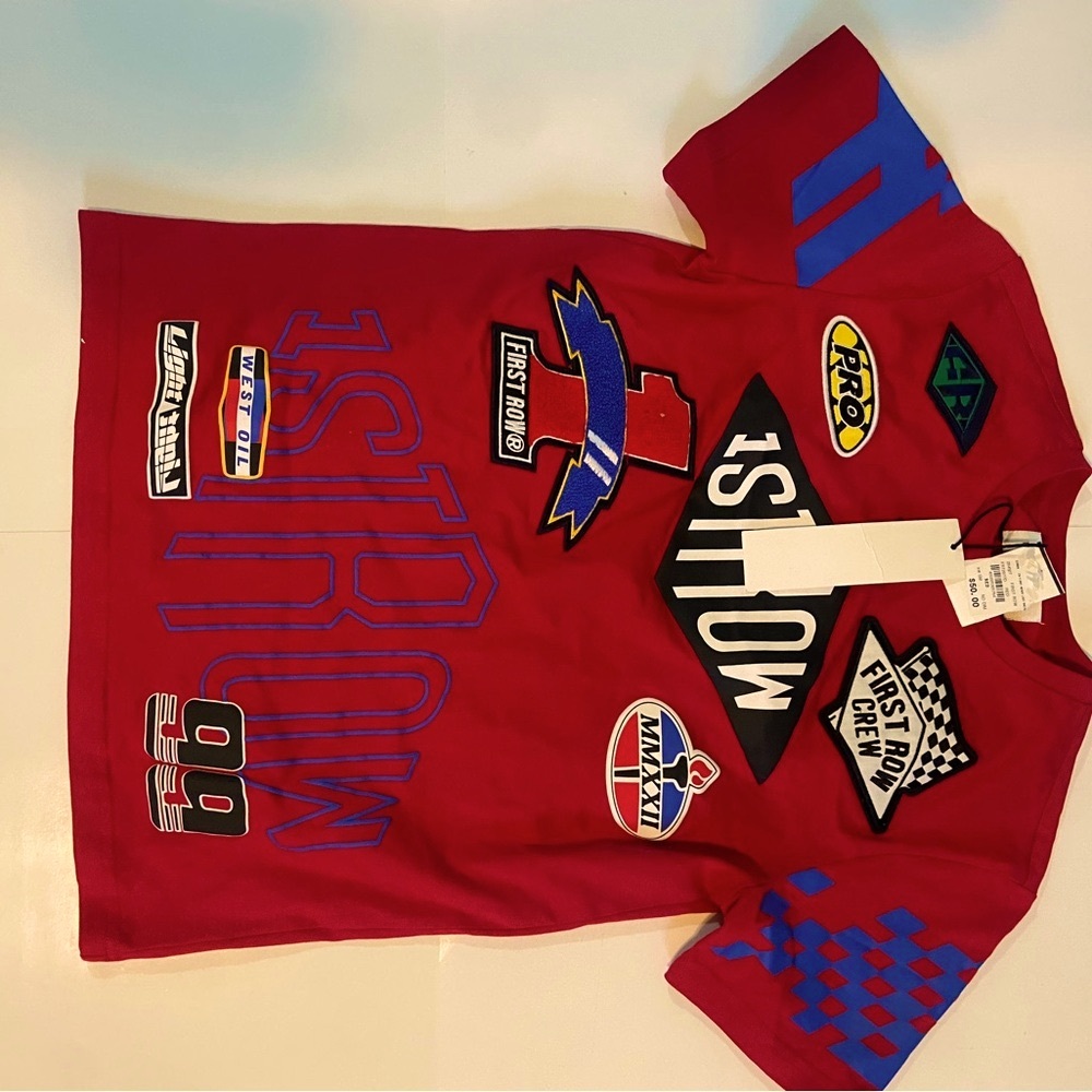 First Never Last Racking Patches Tee By First Row - Color Red - Size Small